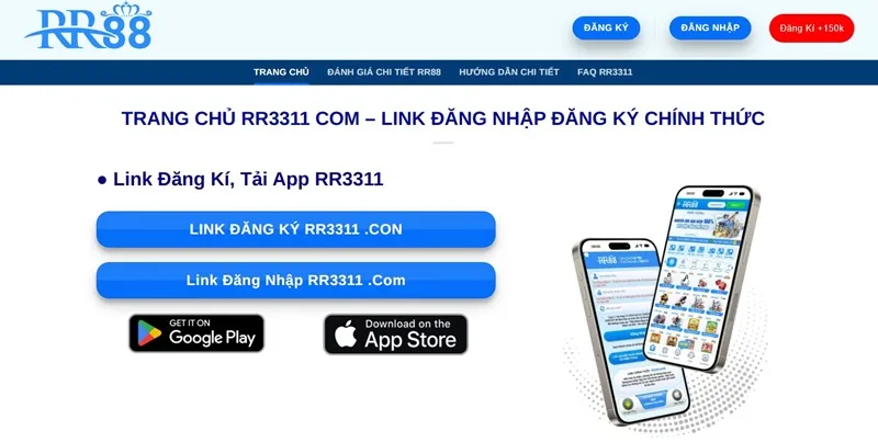 trang web cung cấp link chính thức rr3311.net